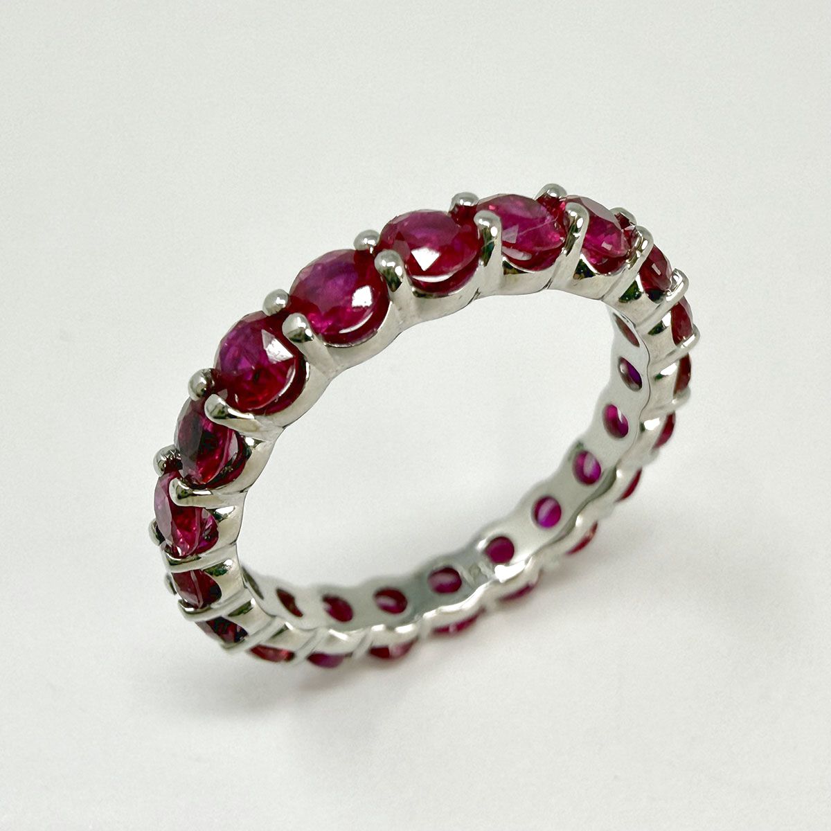 18K White Gold Ruby Eternity Ring