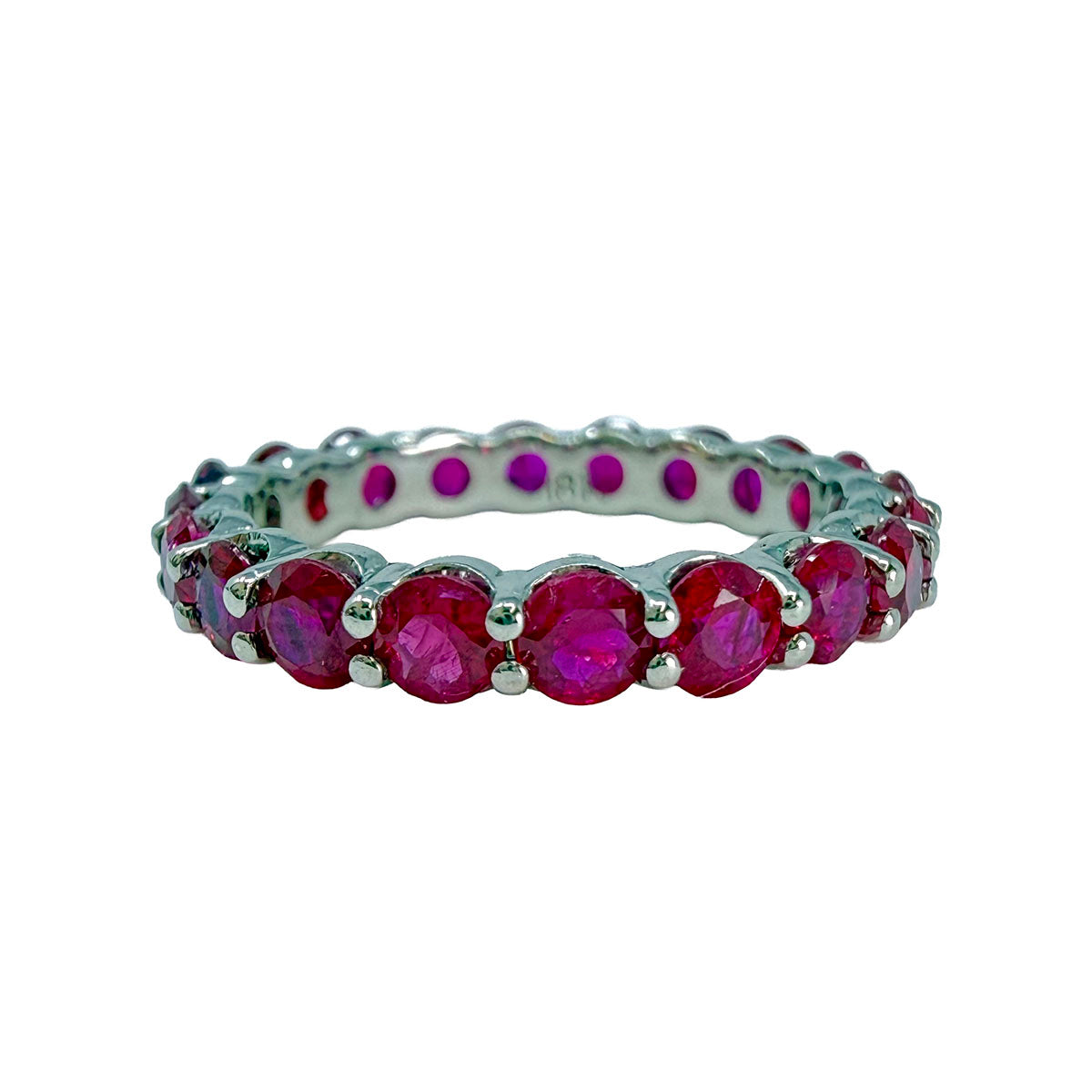 18K White Gold Ruby Eternity Ring