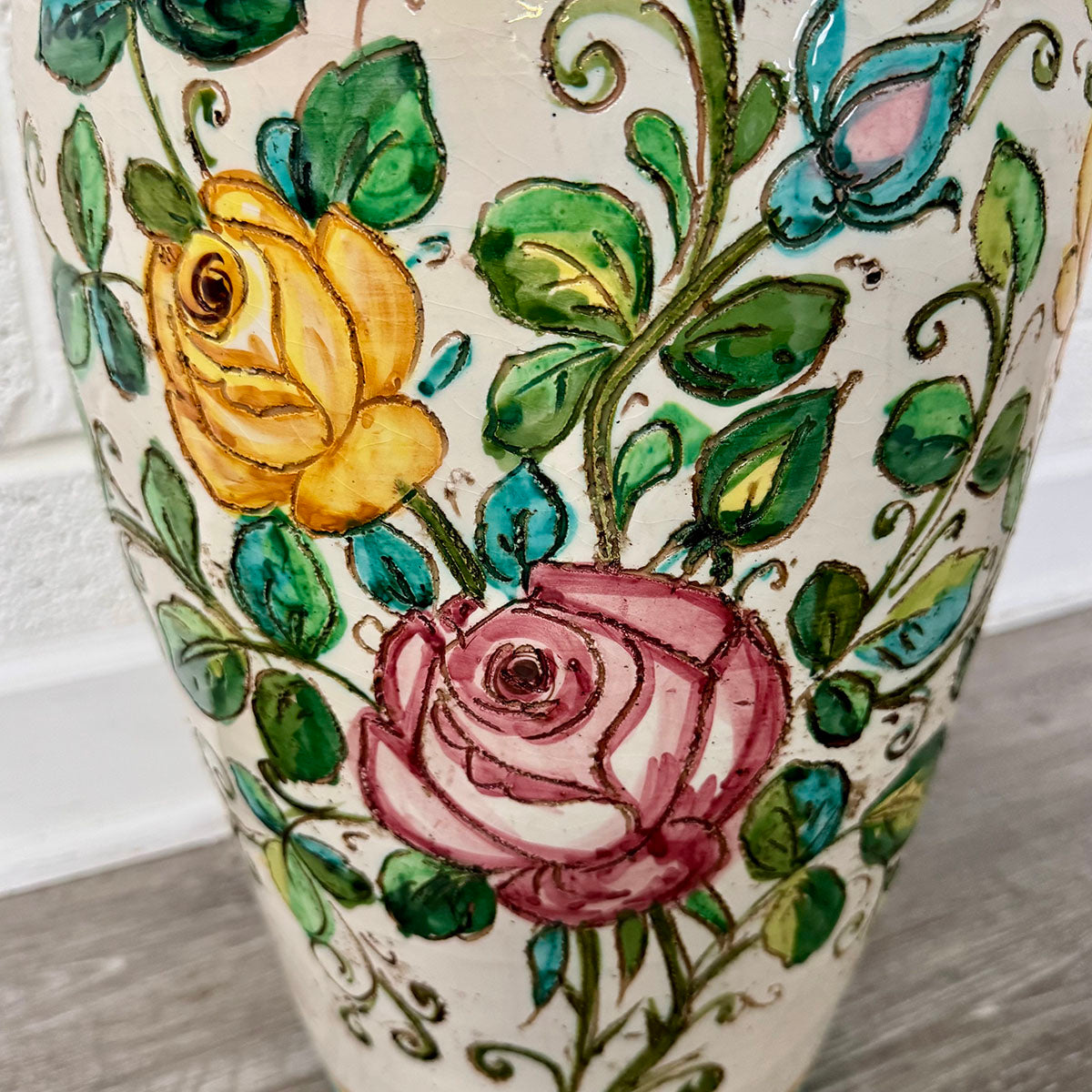 Italian Pottery Floor Vase