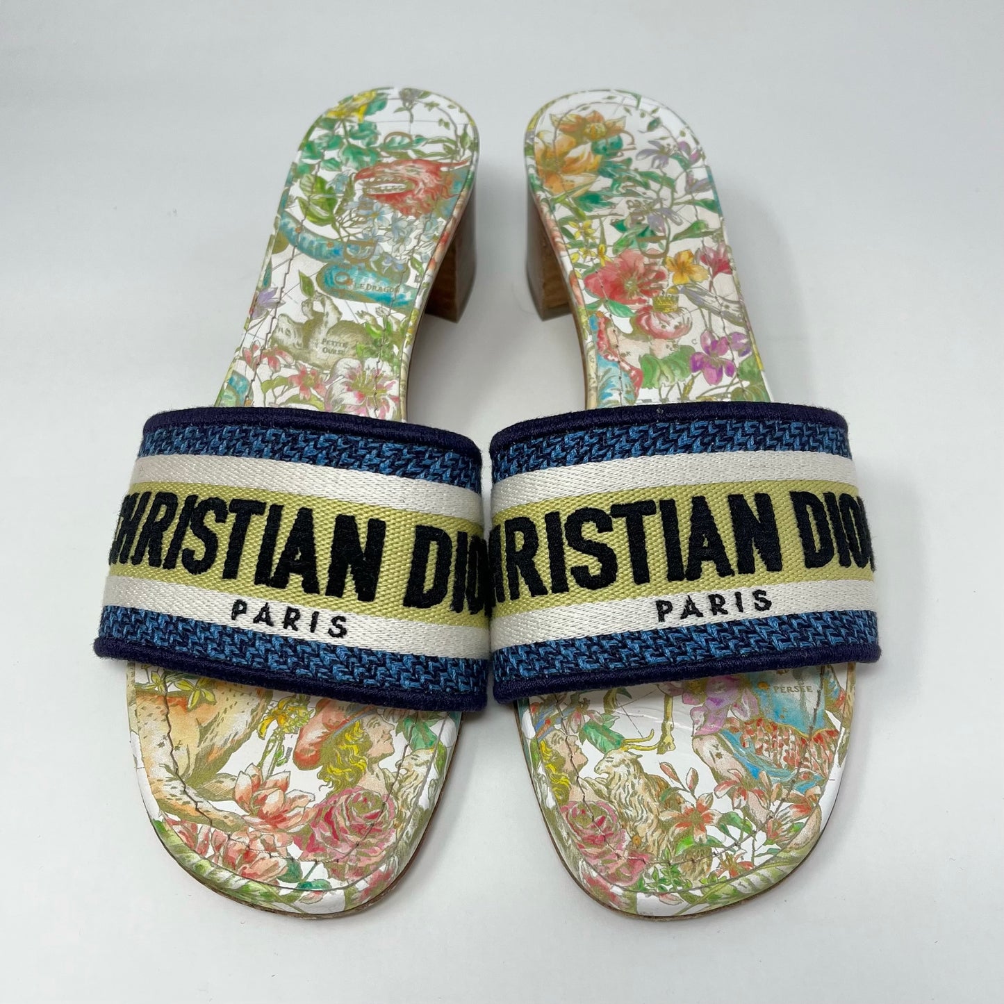 Christian Dior Canvas Printed Sandals