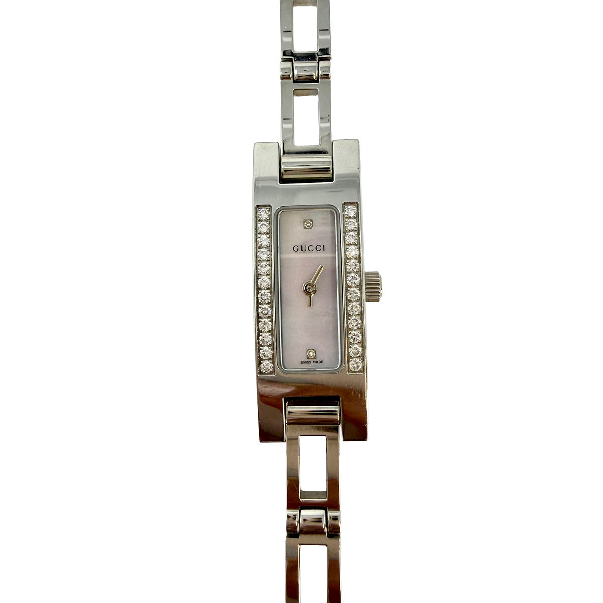 Gucci Stainless Steel 3900 Series Watch with Diamond Bezel