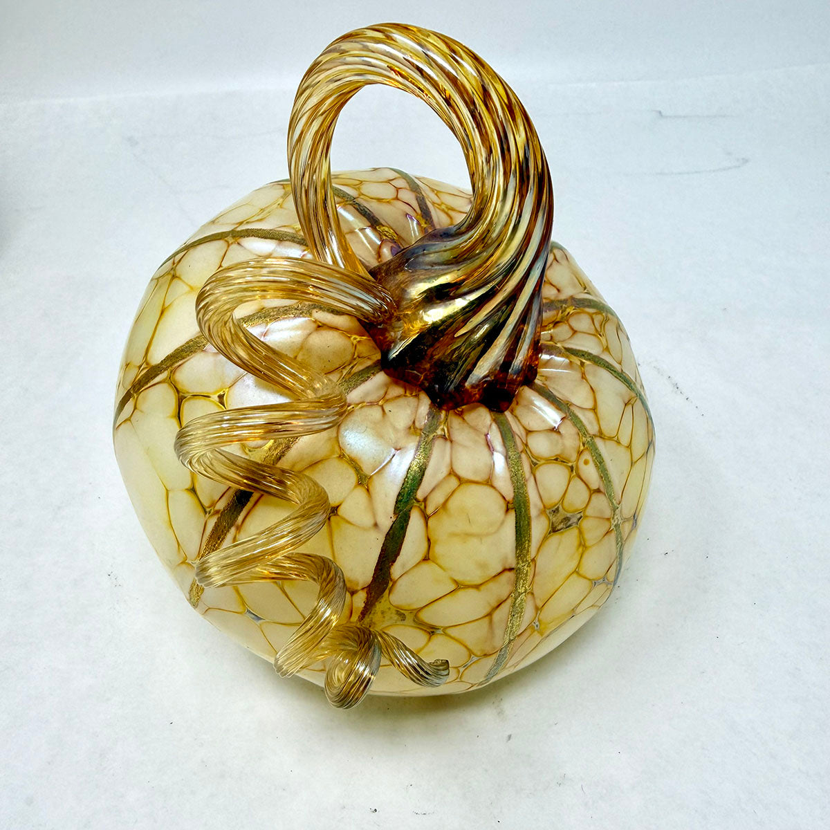 Set of 4 Glass Pumpkins/Gourds