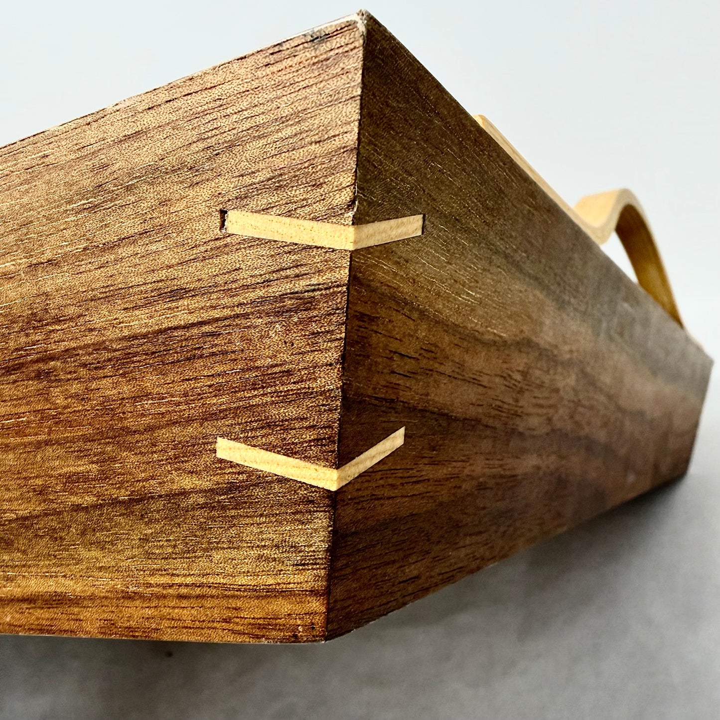 Large Wood Two Tone Serving Tray