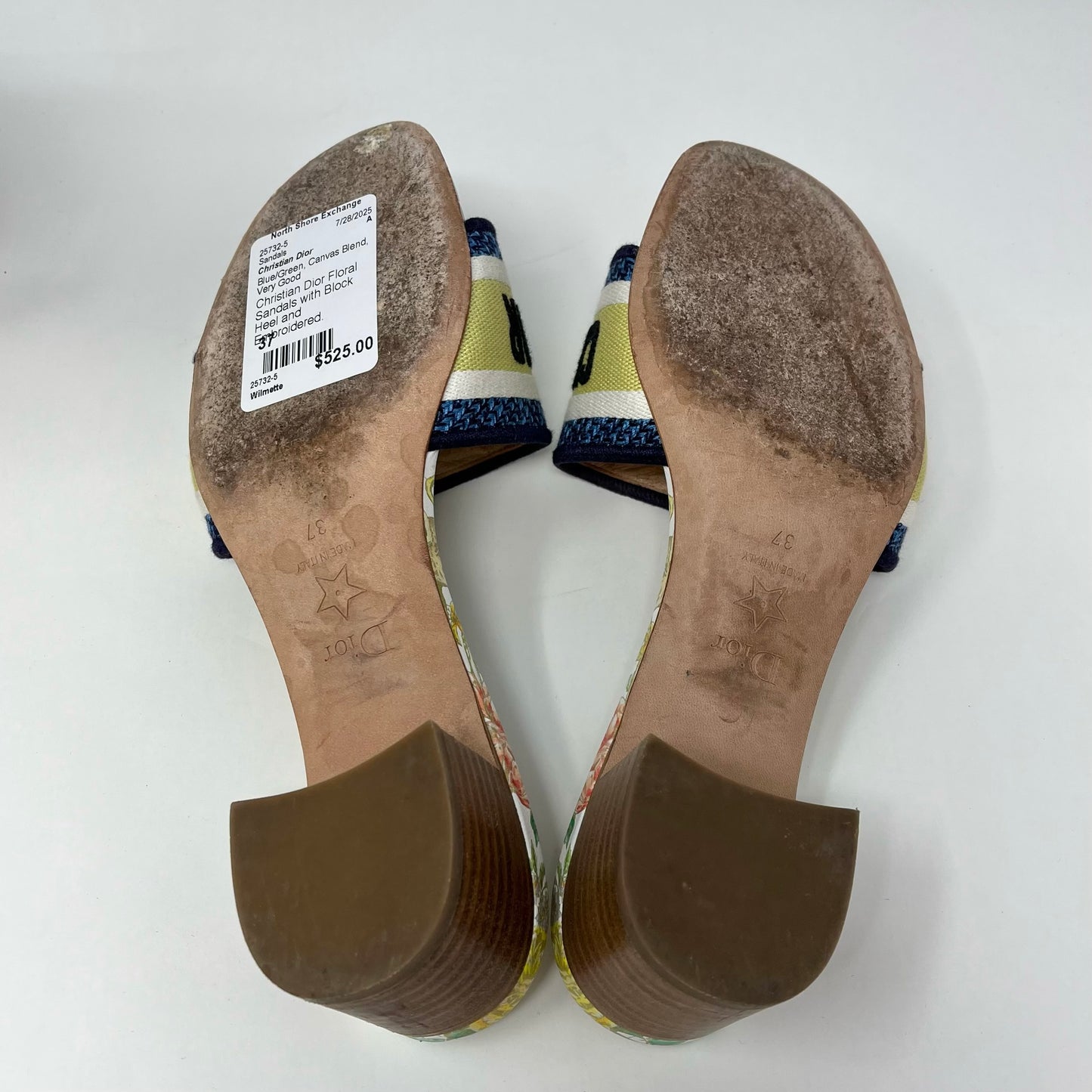 Christian Dior Canvas Printed Sandals