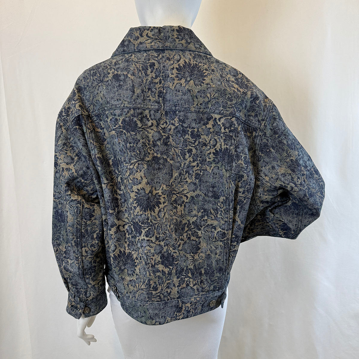 Christian Dior  Denim Floral Print Jacket