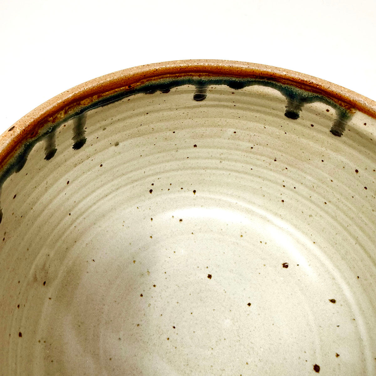 Handmade Ceramic Ash Glaze Lidded Jar Signed