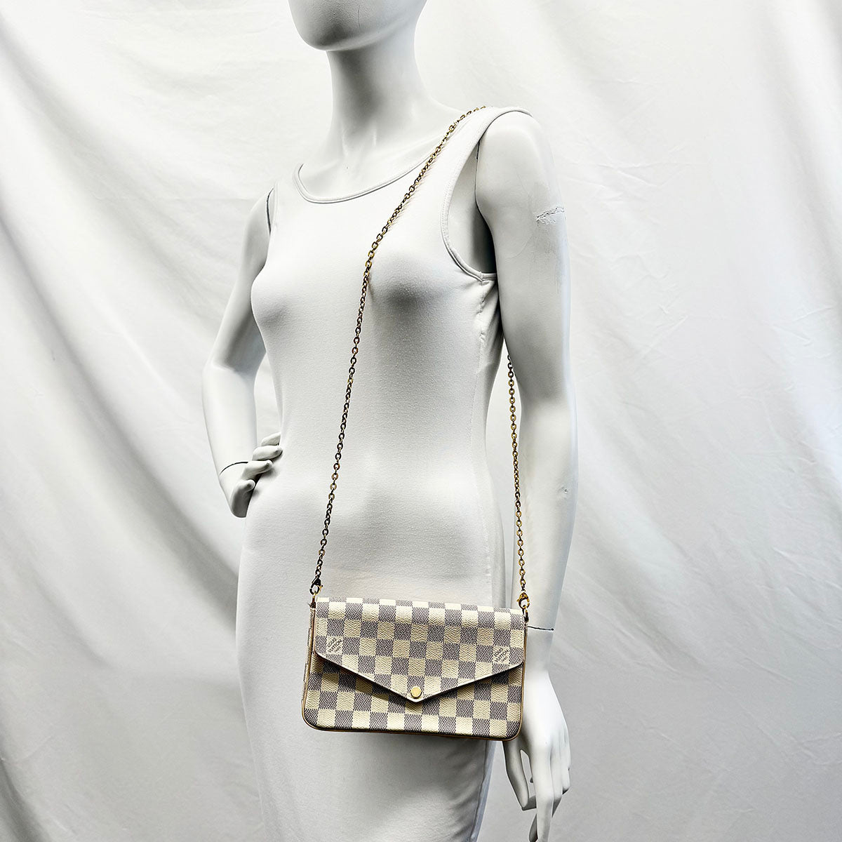 Louis Vuitton Damier Azur Felicie Pochette Crossbody