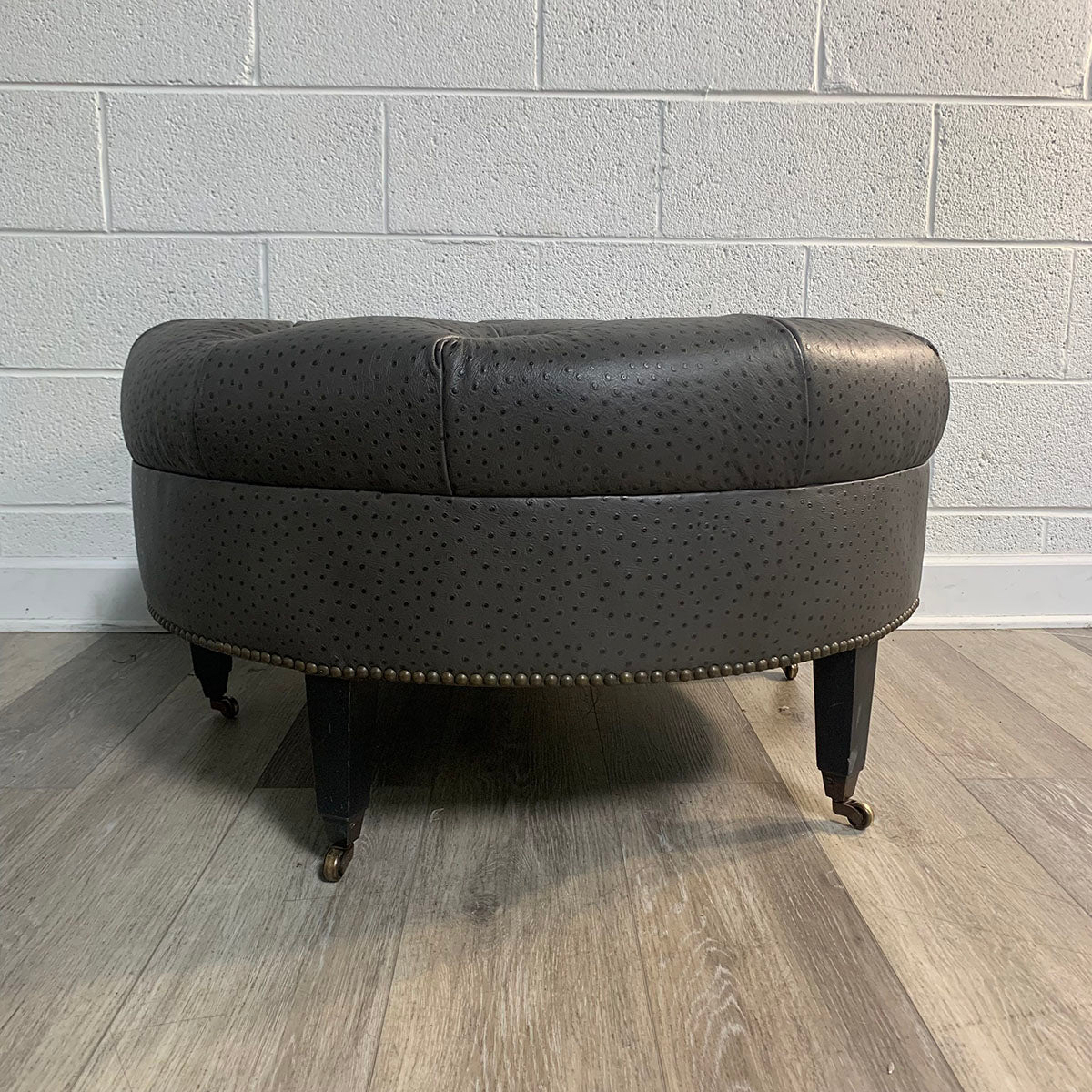 Polkadot Ottoman on Wheels