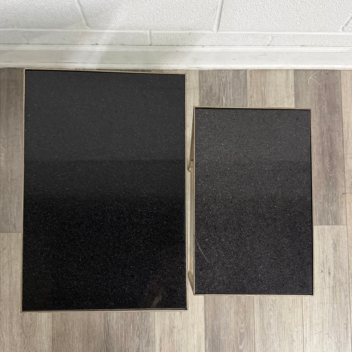 Pair of Stone-Top Nesting Tables