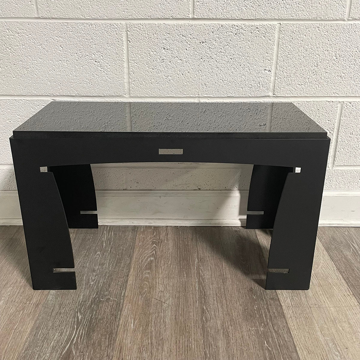Pair Of Black Marble Top End Tables