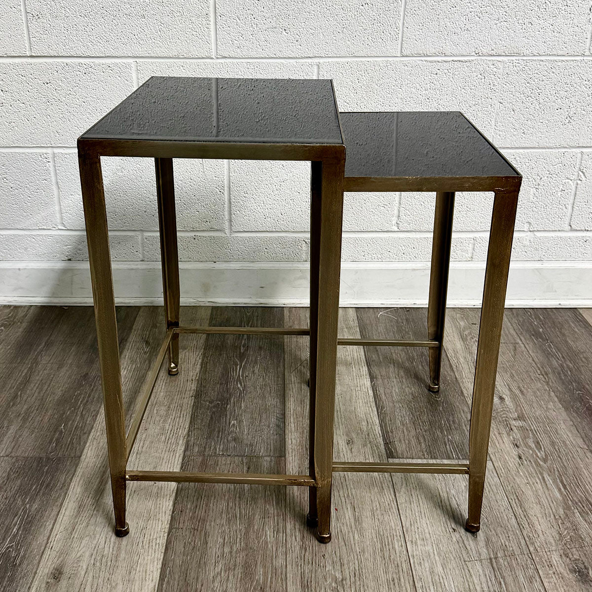 Pair of Stone-Top Nesting Tables