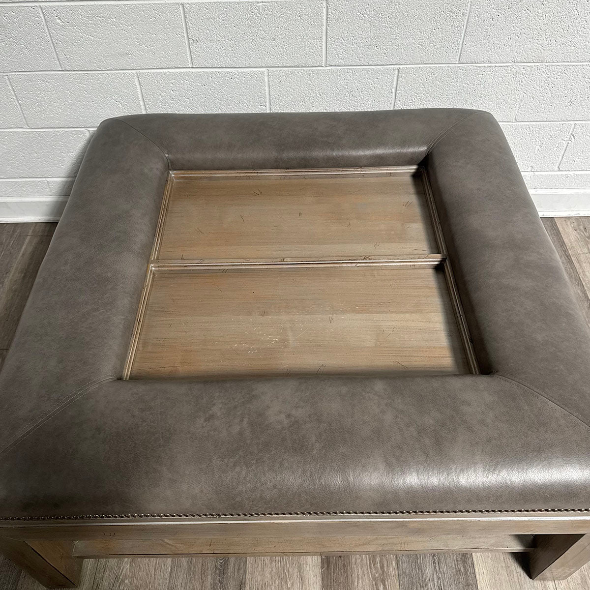 Custom Leather Coffee Table