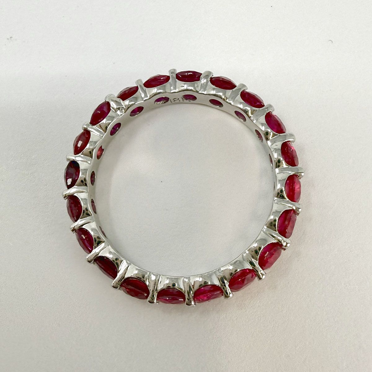 18K White Gold Ruby Eternity Ring