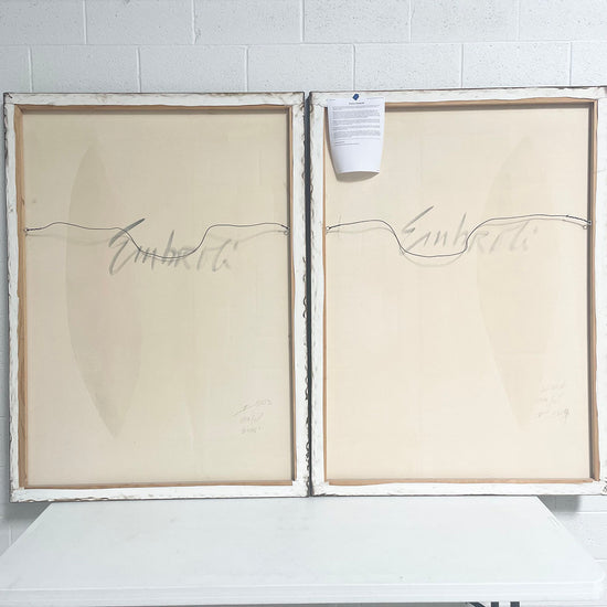 "Abstract Diptych" Original Painting Signed on Back