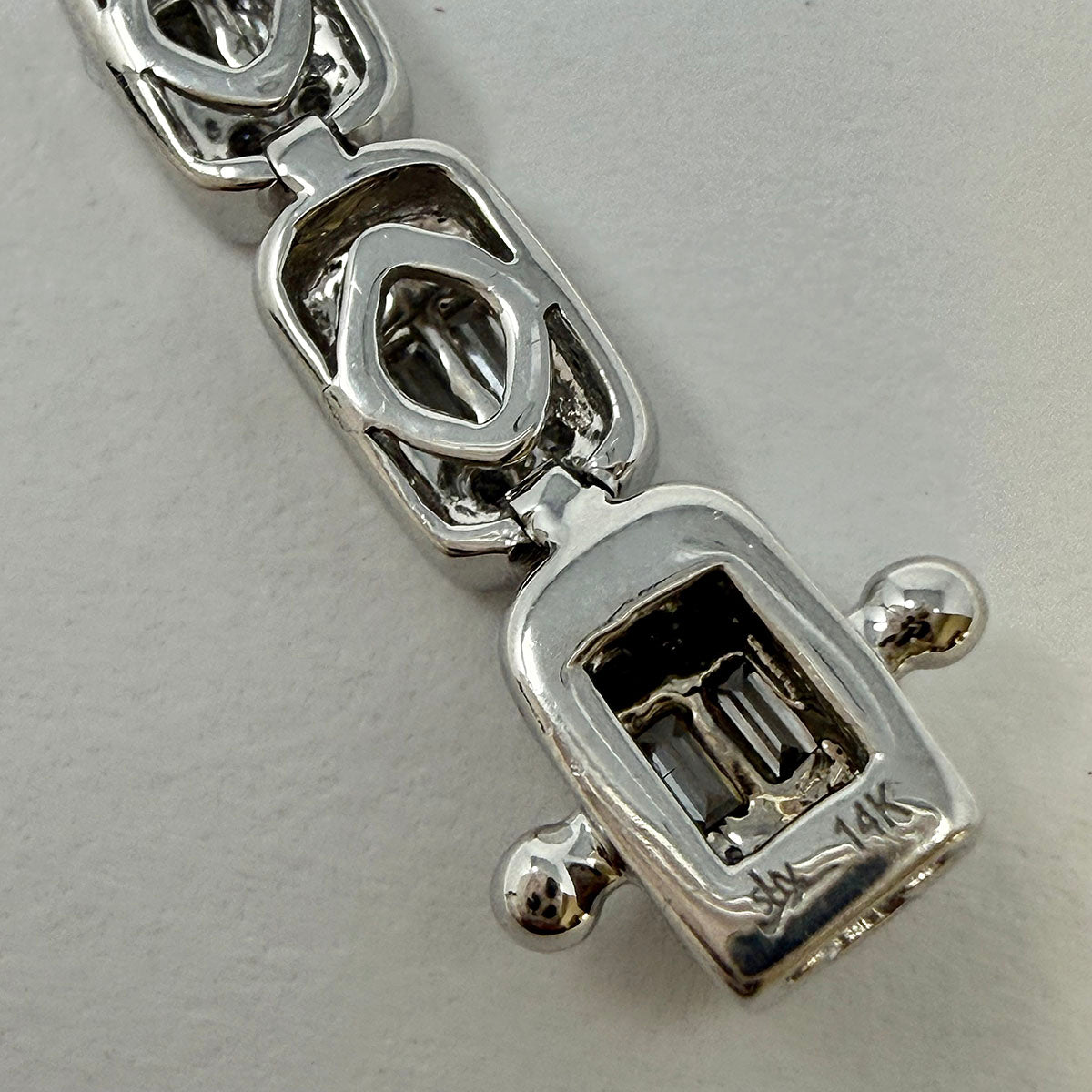 14K White Gold Diamond Bracelet