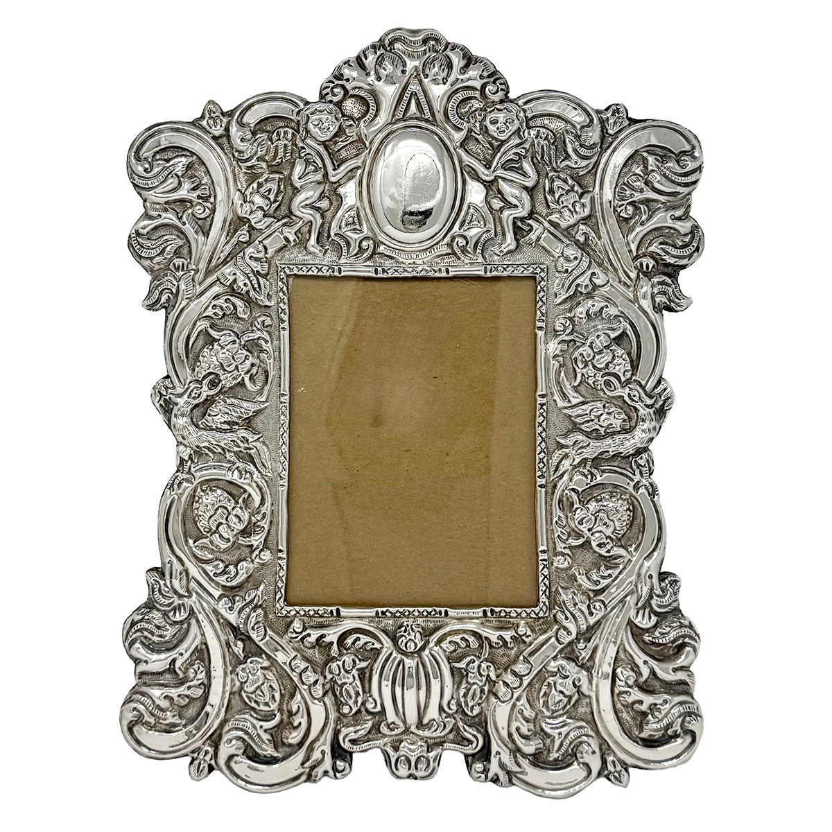 Ornate Sterling Silver Photo Frame (holds 4"x5 1/2")