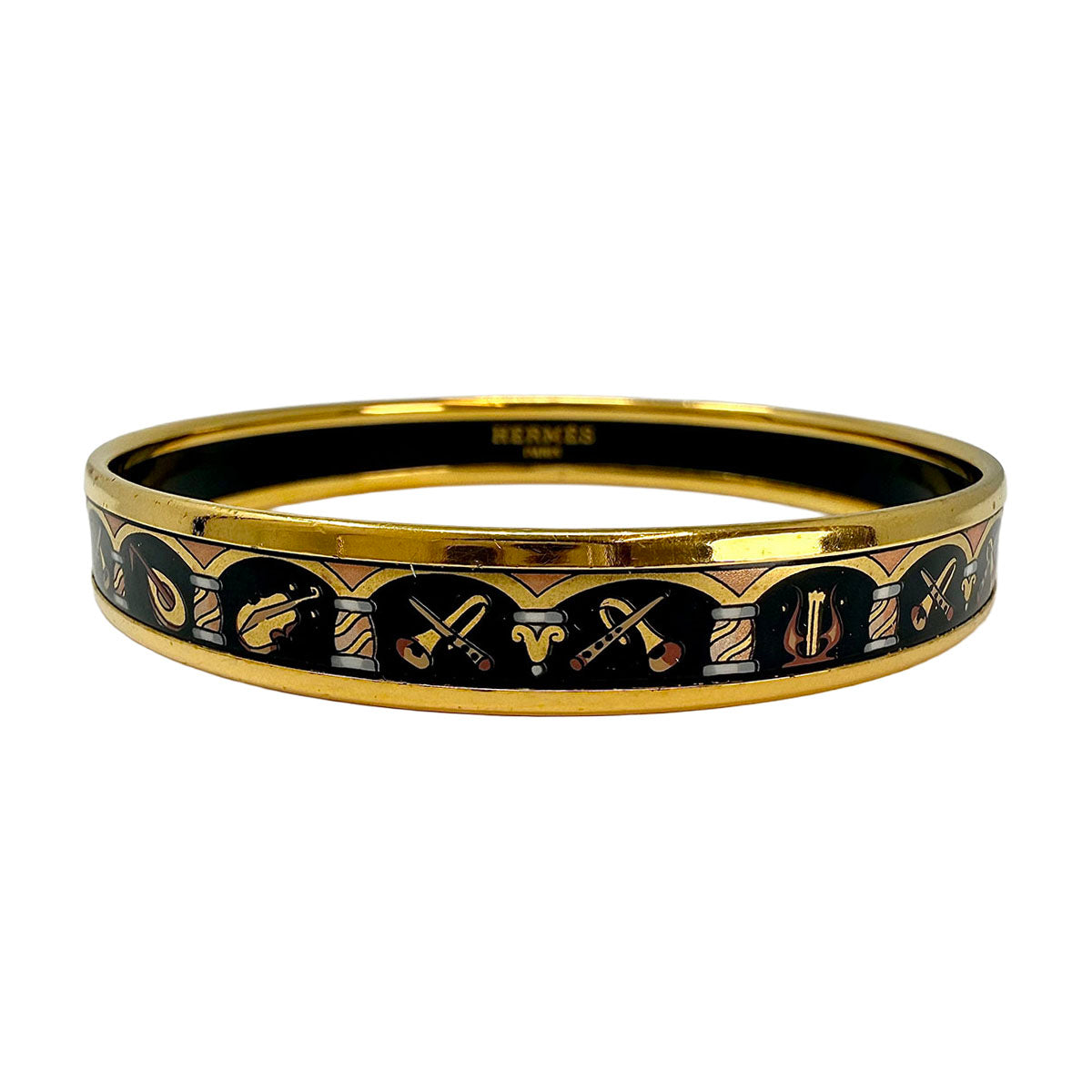 Hermes Narrow Enamel Bangle Bracelet