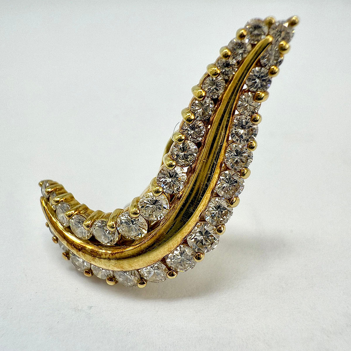 Jose Hess 18K Gold Earrings with 62 Diamonds