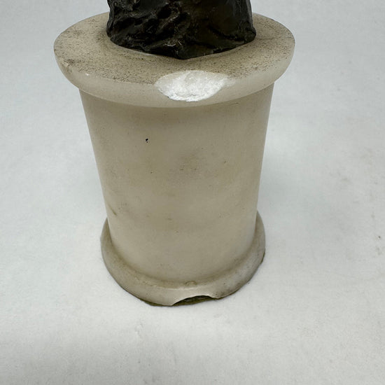 "Nymph Playing Two Flutes" Neoclassical Bronze Sculpture Signed