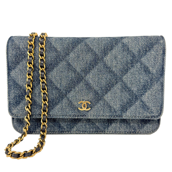 Chanel 2021 Denim Wallet on Chain
