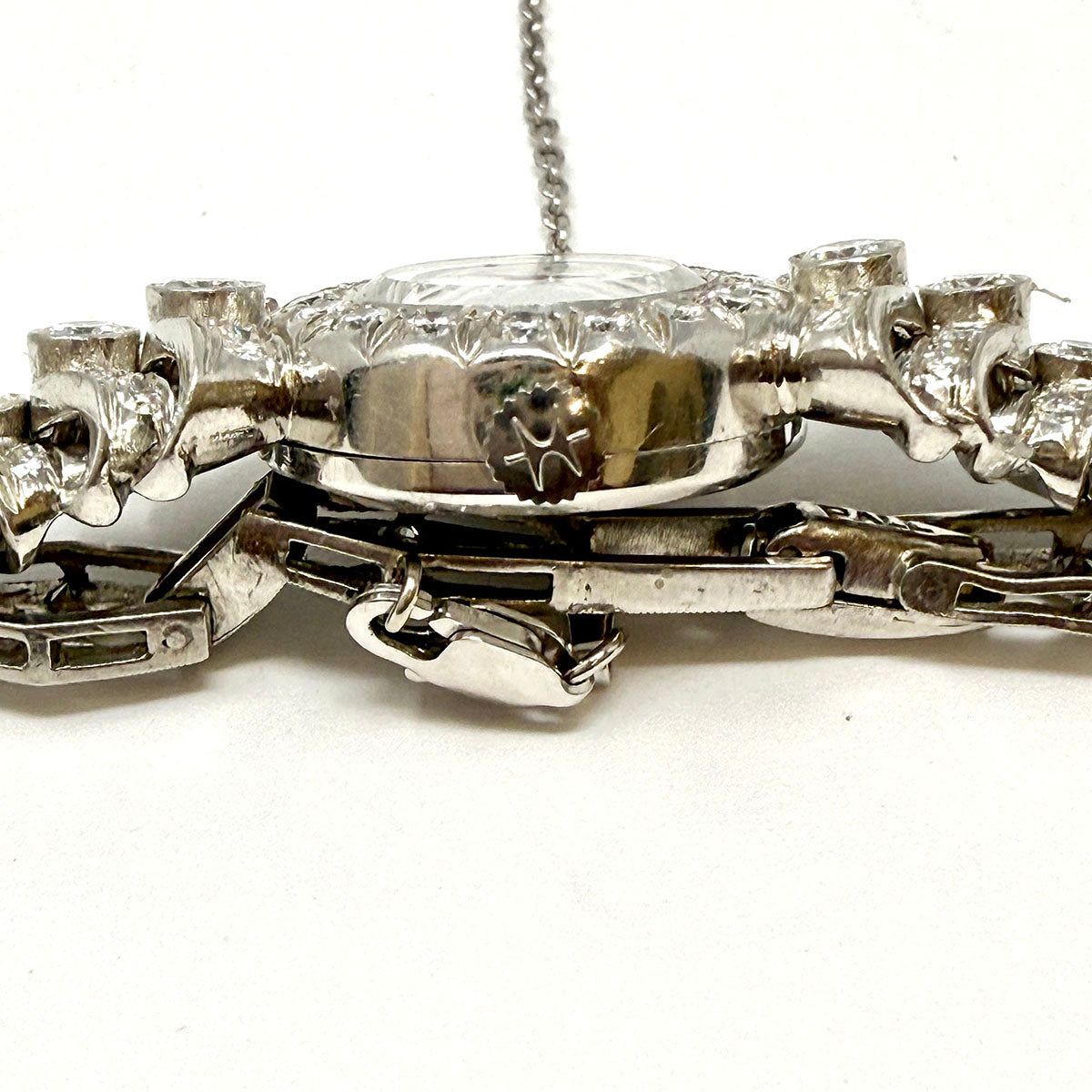 Hamilton Vintage Platinum Bracelet Watch with Diamonds