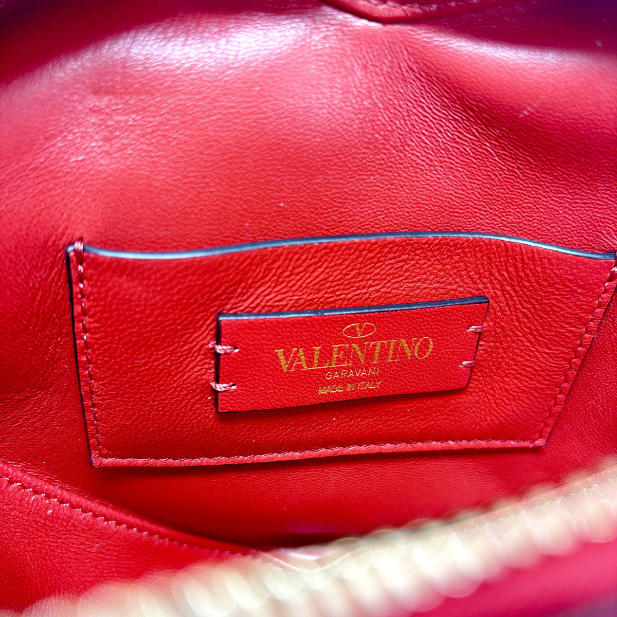 Valentino Garavani Roman Stud Amore Shoulder Bag Quilted Leather