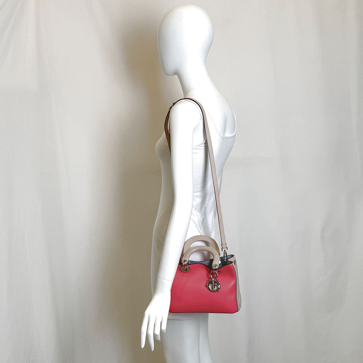 Christian Dior Diorissimo Tricolor Handle Bag