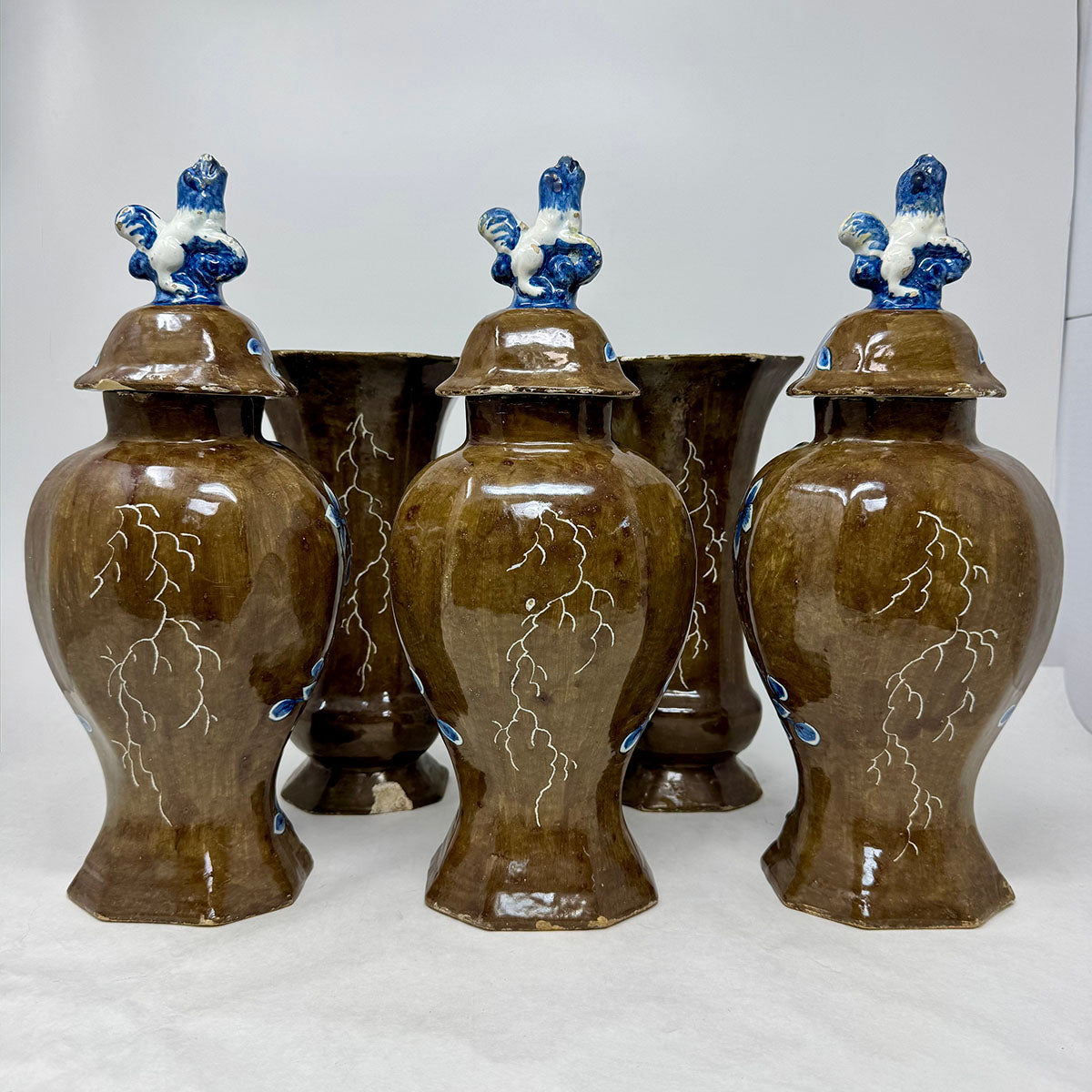 Garniture of Antique Vessels
