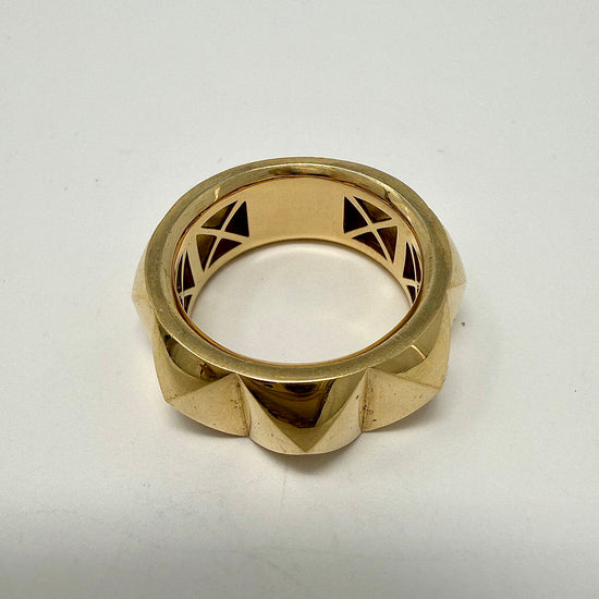 David Yurman 18K Gold Pyramid Ring