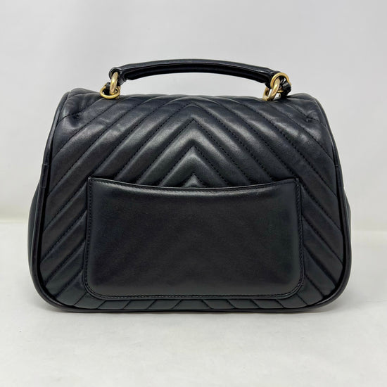Chanel Reverse Chevron  Top Handle Bag