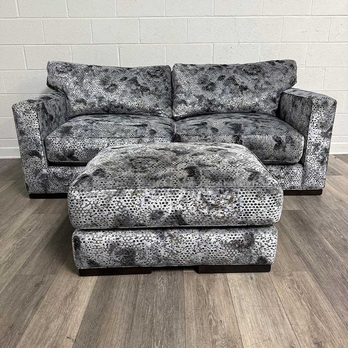 Custom Loveseat with Ottoman