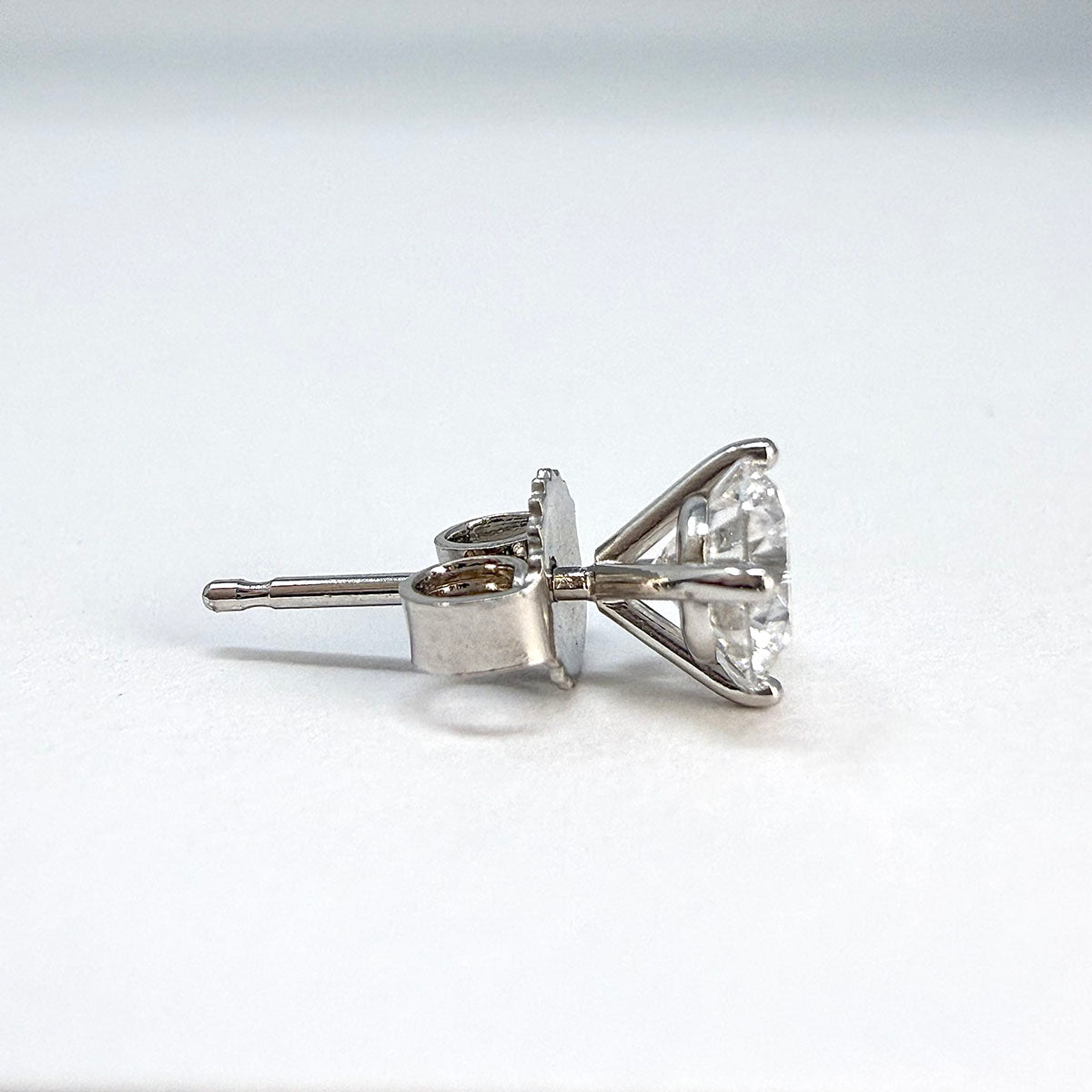 14K White Lab Grown Diamond Stud Earrings