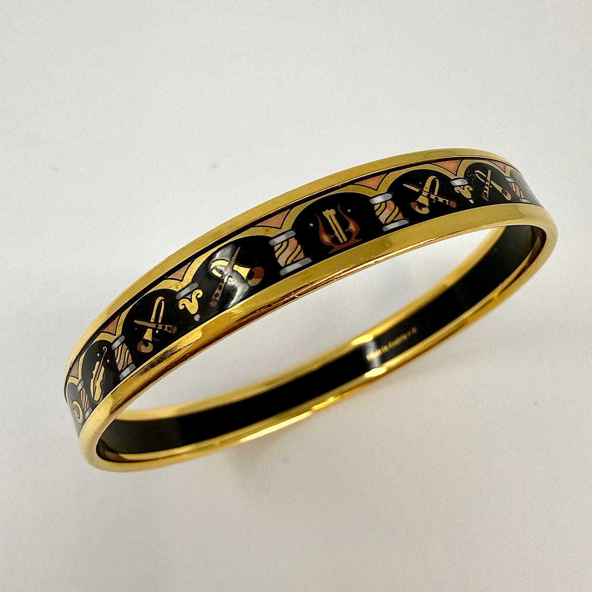 Hermes Narrow Enamel Bangle Bracelet