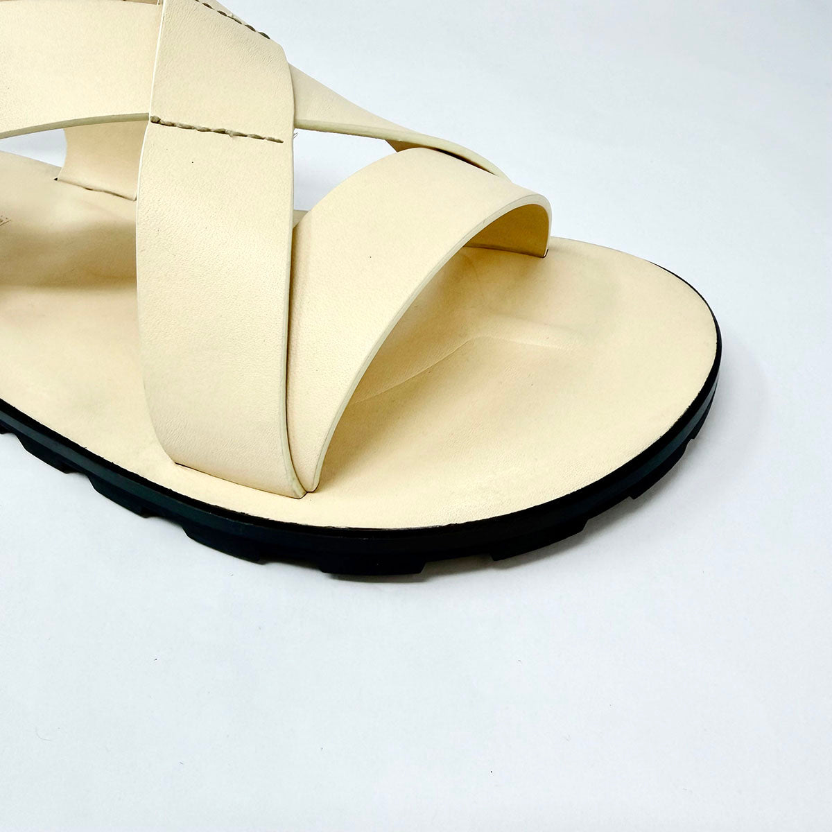 Jil Sander Leather Crossover Flat Sandals