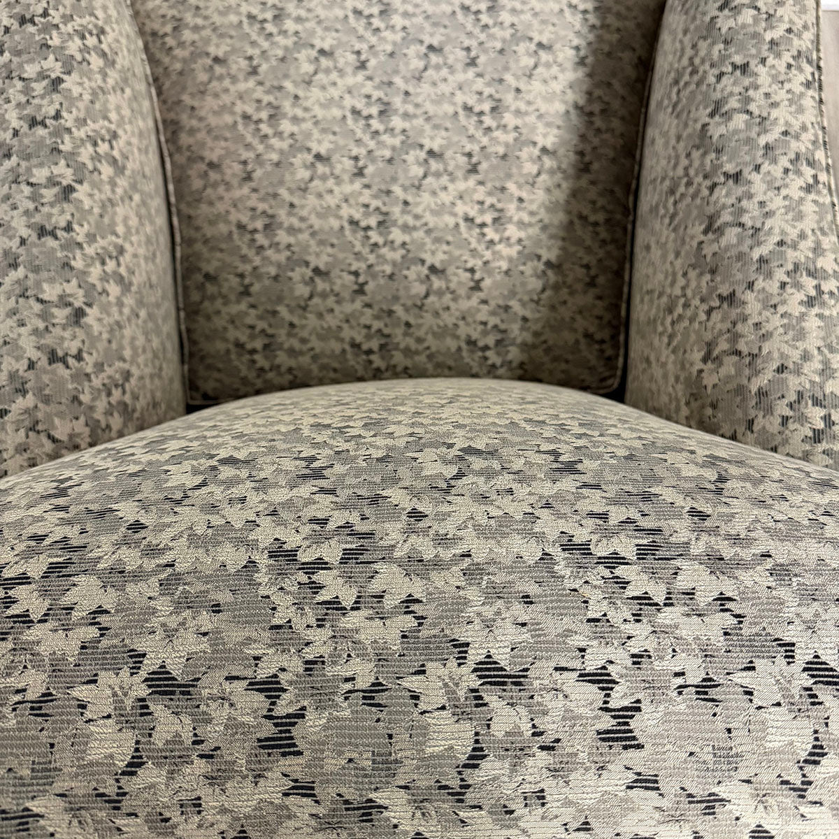 Pair of Interior Crafts Gray and Beige Lounge Chairs
