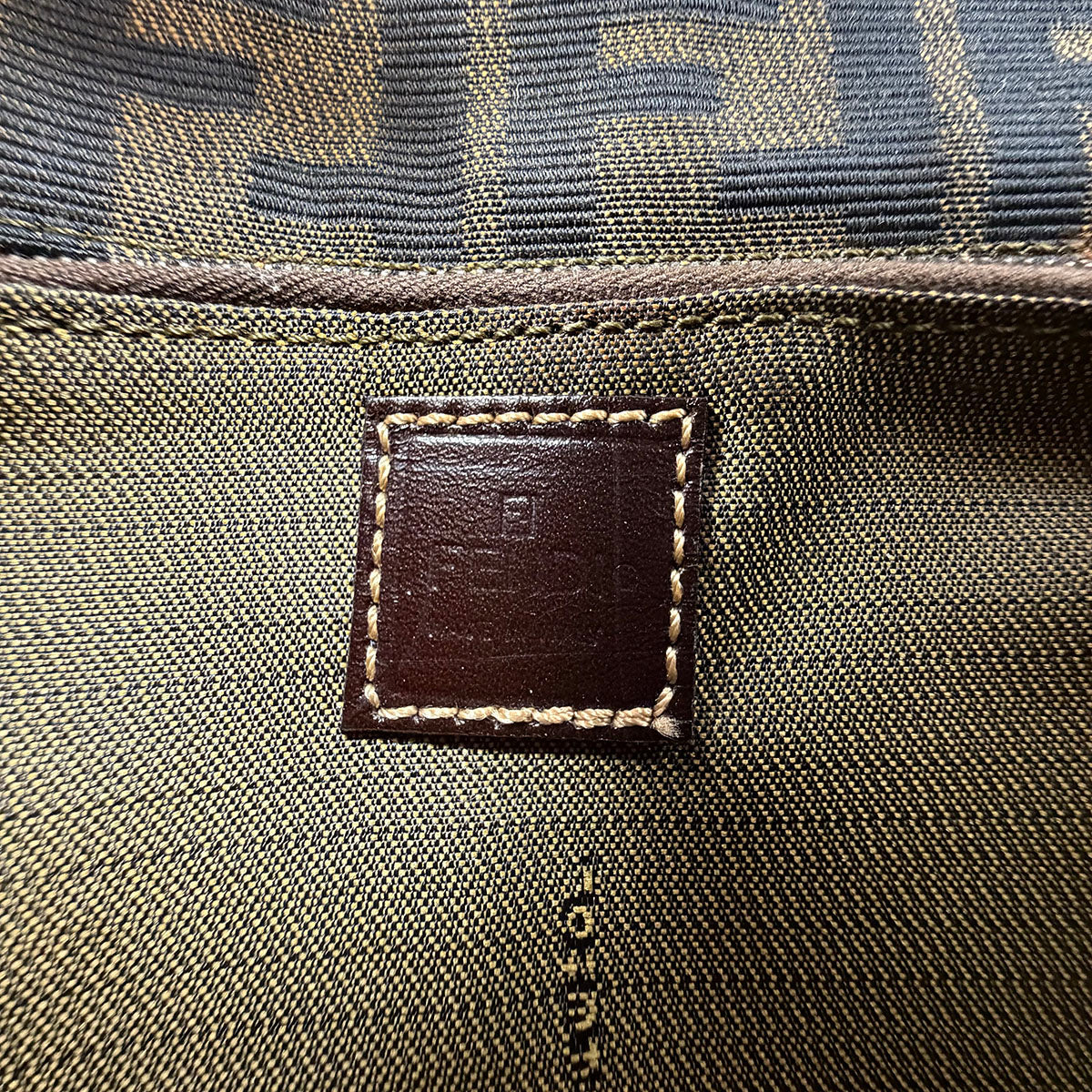 Fendi Zucca Canvas Shoulder Bag