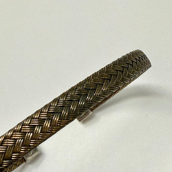 New Tateossian Sterling Silver and Cooper Weave Men's Cuff Bracelet