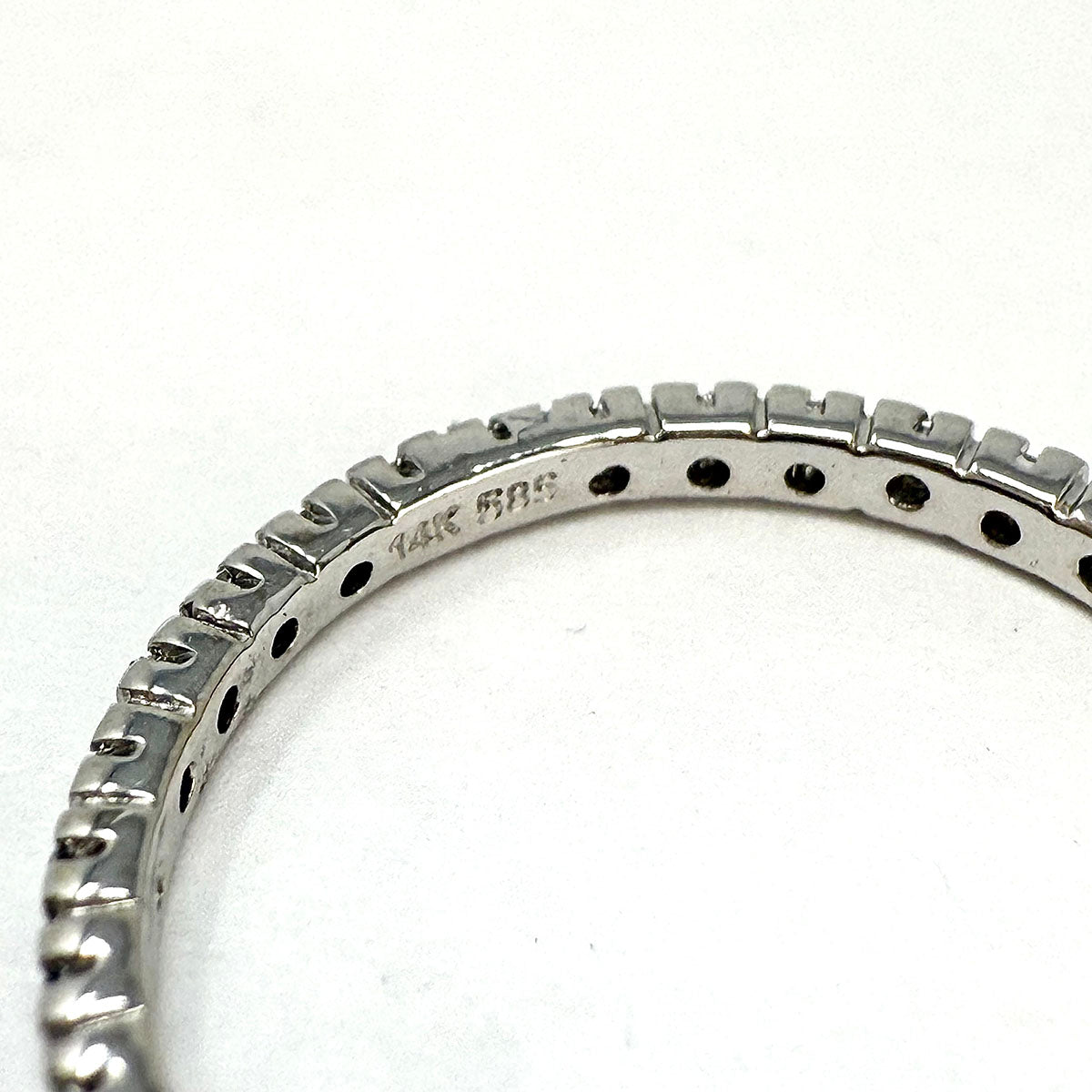 14K White Gold  Diamond Eternity Ring