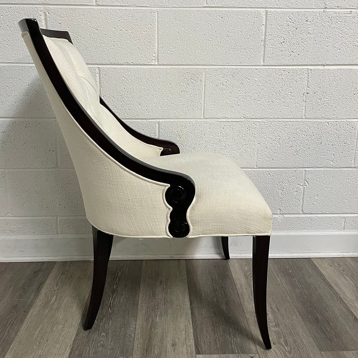 Pair Of Wood & Upholstered Chairs