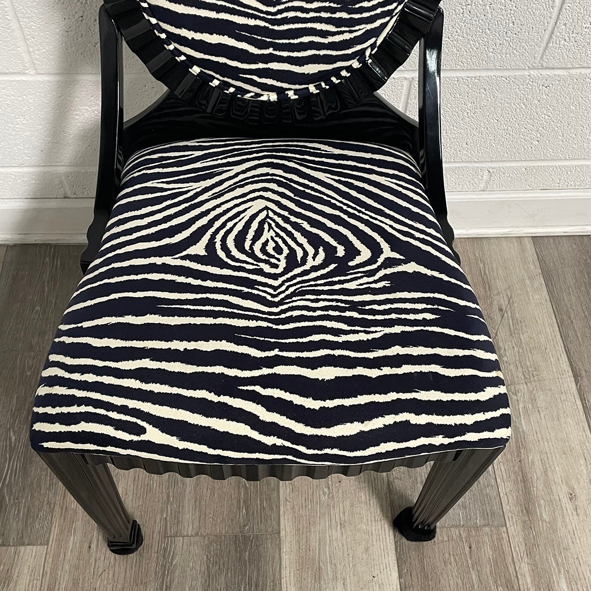 Set Of 8 Zebra Dining Chairs