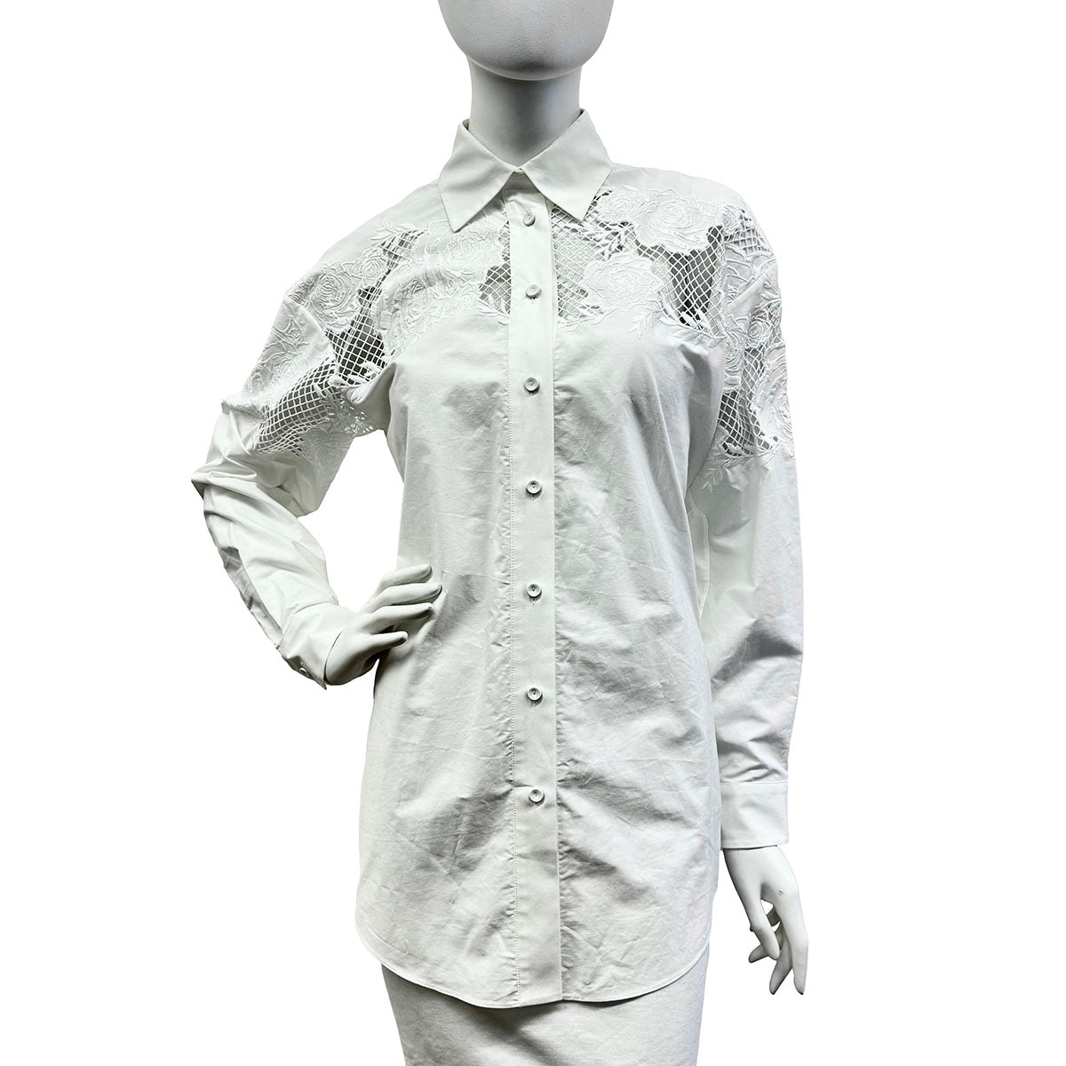 Adam Lippes Cut-out and Embroidered Blouse