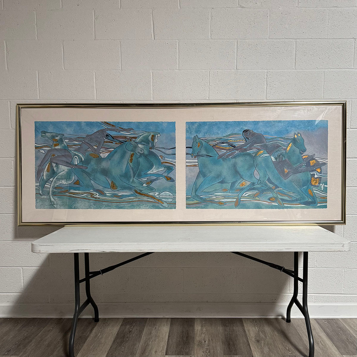"Celadon Horses" Diptych Signed and Numbered 128/275 A& B