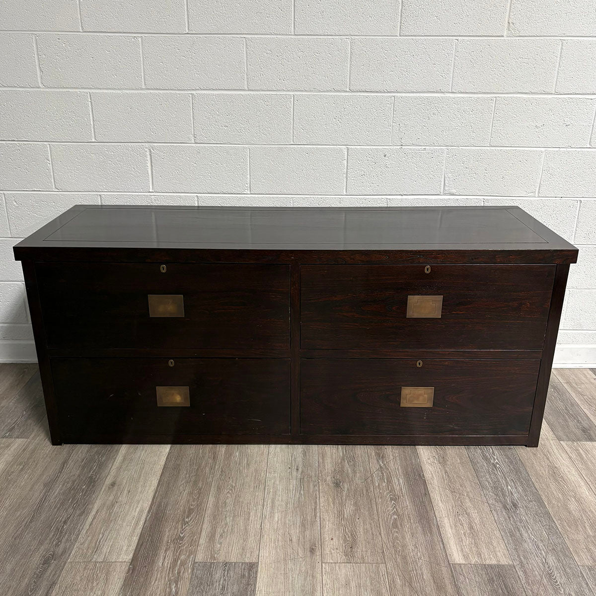 Wood 4-Drawer Credenza