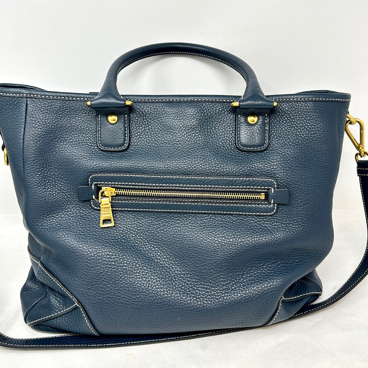 Prada Vitello Front Pocket Convertible Tote