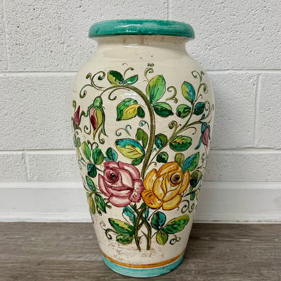 Italian Pottery Floor Vase