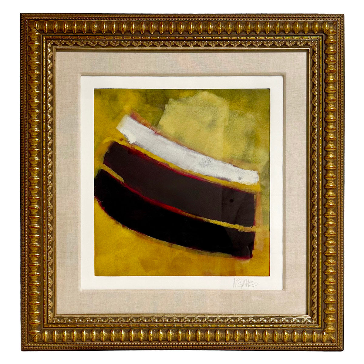 "Abtract Print with Geometric Designs III", Signed