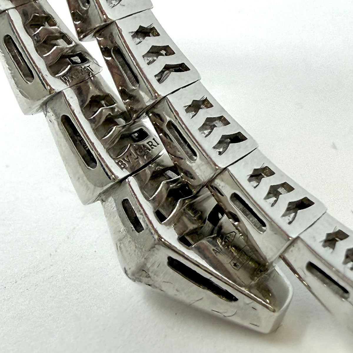 Bulgari 18K White Gold Serpenti Viper Bracelet