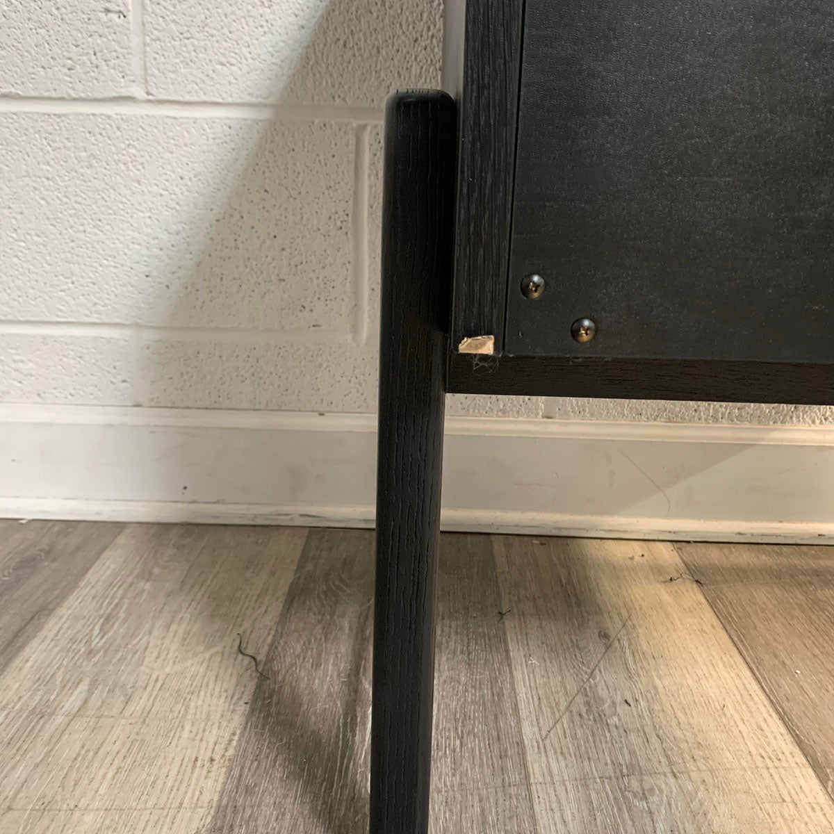 Wood Nightstand with Two Drawers