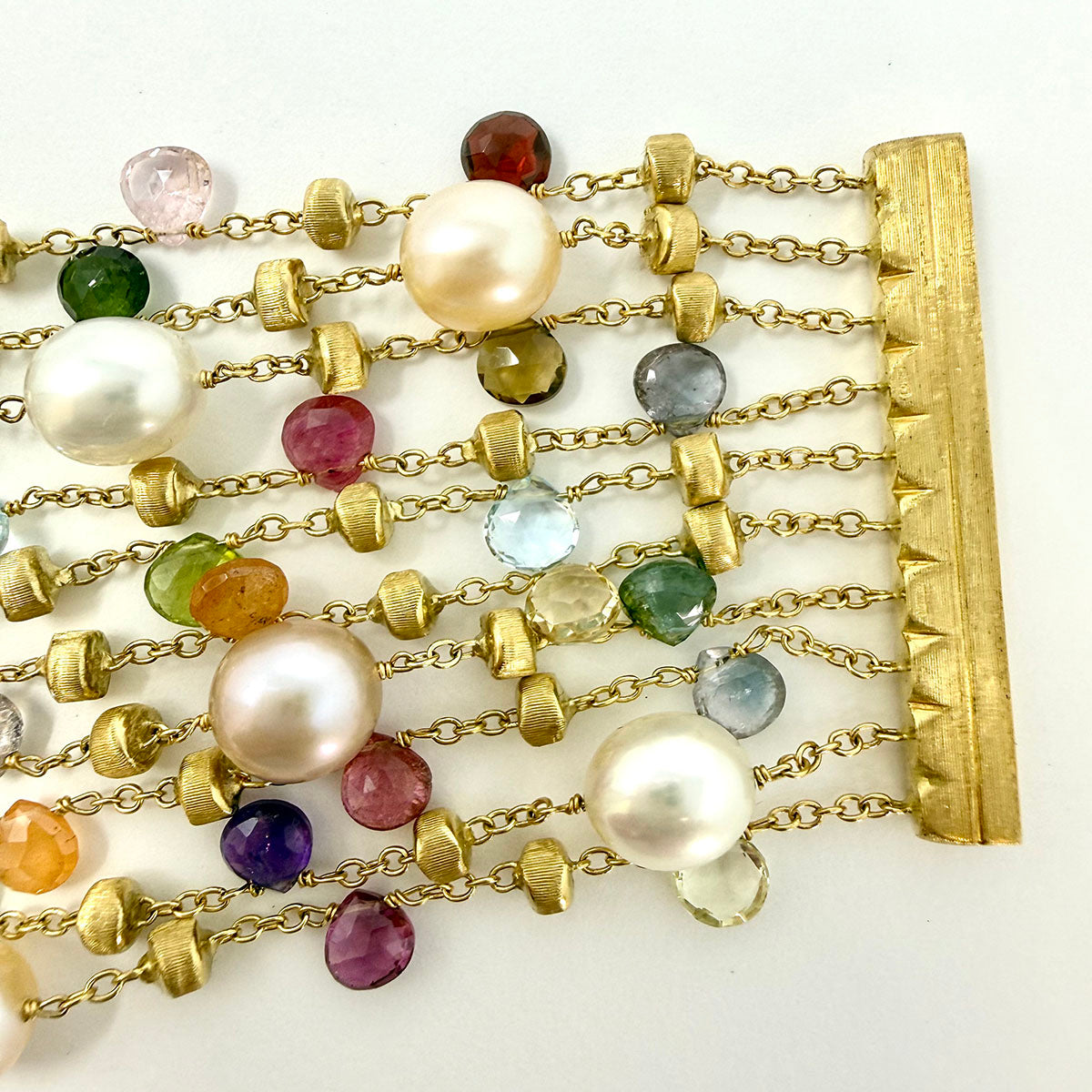 Marco Bicego 18K Gold Multistone Paradise 10 Row Bracelet