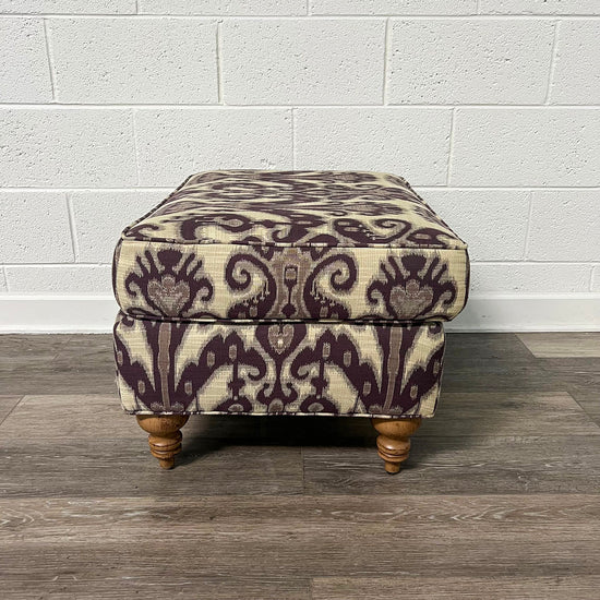 Purple & White Ottoman